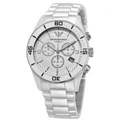 EMPORIO ARMANI - RELOJ CERAMIC BLANCO CRONOGRAFO