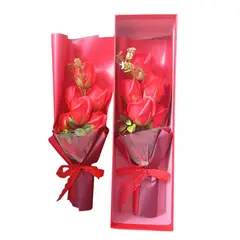 GENERICO - Ramo de Rosas Artificiales 6 Rosas Rojas