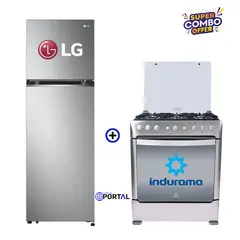 LG - Refrigeradora 264L Door Cooling GT26BPP + Cocina Indurama 6 Hornillas Parma