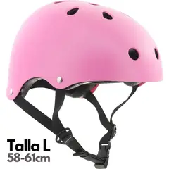 PAPAISON - Casco Protección Patines Skate Scooter - Rosa - Talla L