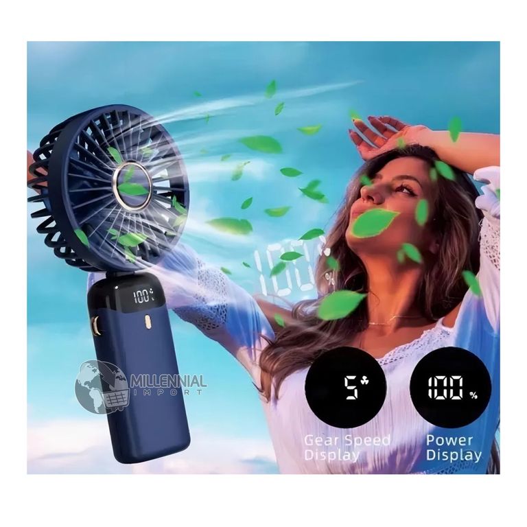 Mini Ventilador De Mano Recargable Con USB Con Base