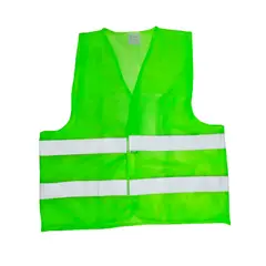 ASAKI - Chaleco de Seguridad Reflectivo XL polyester Verde