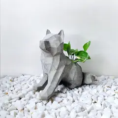 CONKRETE - Maceta Pet Husky Siberiano + Planta de interior Photus