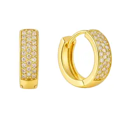 GENERICO - Arete Argolla pedrería Gold Rose Mujer chunky