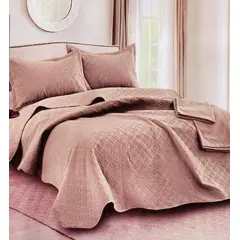 MINGDA - Set de Cubrecama QUEEN + Sabanas + Fundas 100% Algodón