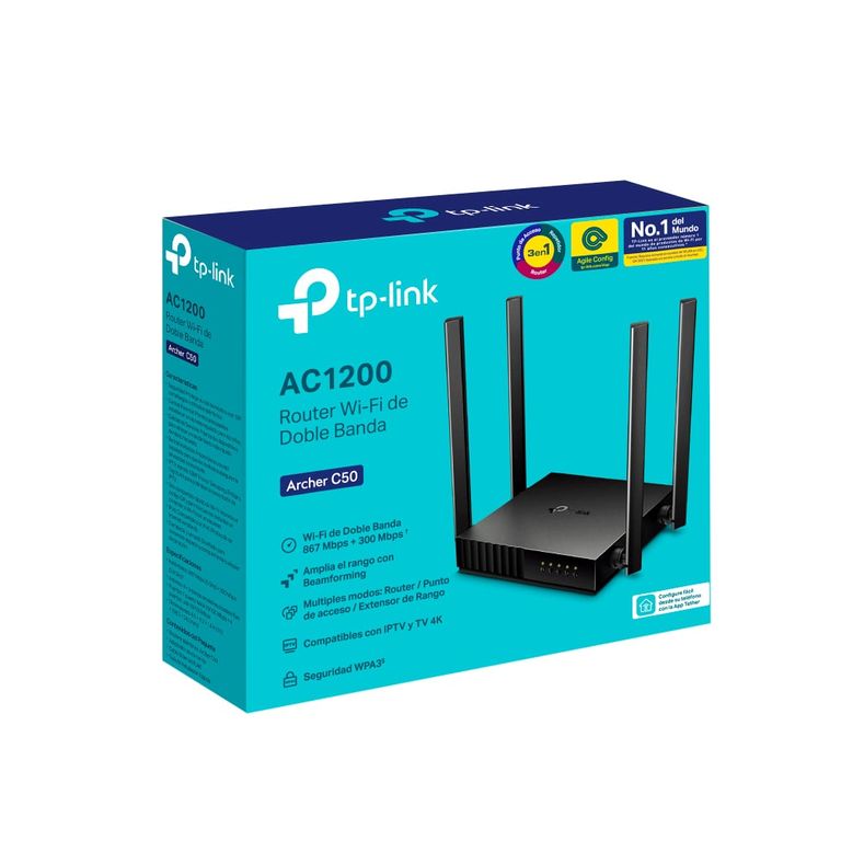 Router Wi-Fi de doble banda AC1200 tp-link archer c50