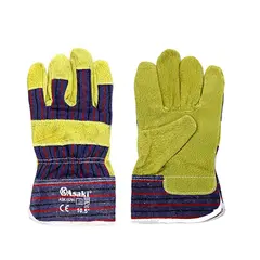 ASAKI - Guante para Metalmecánica 10 Carnaza con Lona