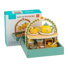 GENERICO - Juego De Te y Pastel De Madera Con Base