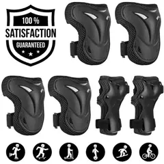 PAPAISON - Kit Protección Patines Skate Scooter - Negro - Talla S