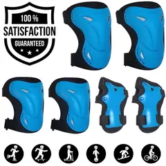PAPAISON - Kit Protección Patines Skate Scooter - Celeste - Talla S