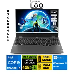 LENOVO - LAPTOP LOQ 15IAX9 i5-12450HX 8GB 512GB Pantalla 15.6" FHD 144Hz RTX 2050 4GB