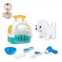 GENERICO - Mascota Perrito De Peluche En Jaula Con Accesorios