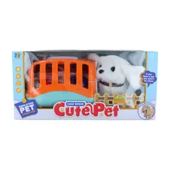 GENERICO - Mascota Perrito De Peluche En Jaula Con Accesorios