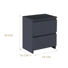 NACION MUEBLES - VELADOR RAGNA COLOR NEGRO