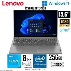 LENOVO - Laptop V15 G3 IAP Intel Corei3-1215U 8GB RAM 256GB SSD M2 15.6"  FHD - Silver