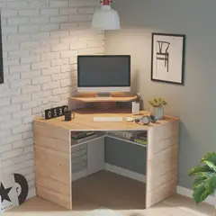 NACION MUEBLES - ESCRITORIO NACION MUEBLE ESQUINERO SPACE COLOR SALMÓN