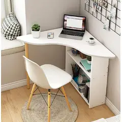 NACION MUEBLES - ESCRITORIO NACION MUEBLE ESQUINERO ZARD COLOR BLANCO