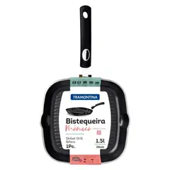 TRAMONTINA - Bifera 24 cm Mónaco Inducción Negro - Cocción Eficiente