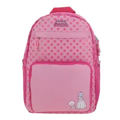 NINTENDO - MOCHILA GRANDE ROSA MARIO BROS