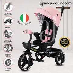 KIDS - Triciclo Guiador Plegable «BELLISSIMO» Pink