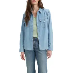 LEVIS - Camisa Mujer Iconic Western Celeste