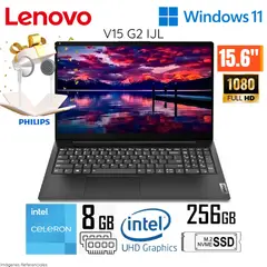 LENOVO - Laptop V15 G2 IJL 15.6 Pulg. FHD Intel Celeron N4500 8GB RAM 256GB SSD 82QY00QALM