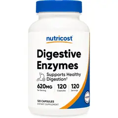NUTRICOST - Enzimas Digestivas 120 Cápsulas Naturales