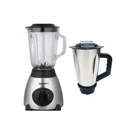 IMACO - Combo licuadora 1.5Lts 2vel acero inox+ Vaso acero coctelero