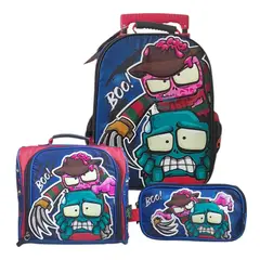 GENERICO - PACK MALETA ESCOLAR OFICIO ULTRA ZOMBIES BOO