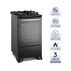 ELECTROLUX - Cocina 4 Quemadores Negro con Mesa de Vidrio (FE4GP)