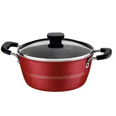 TRAMONTINA - Olla 24 Cm Sicilia Rojo  Con Tapa