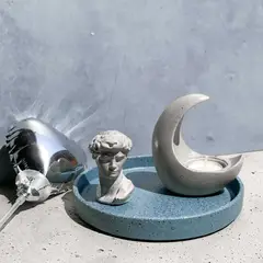 GENERICO - Box Regalo Escultura David Concreto Vela Luna Platillo