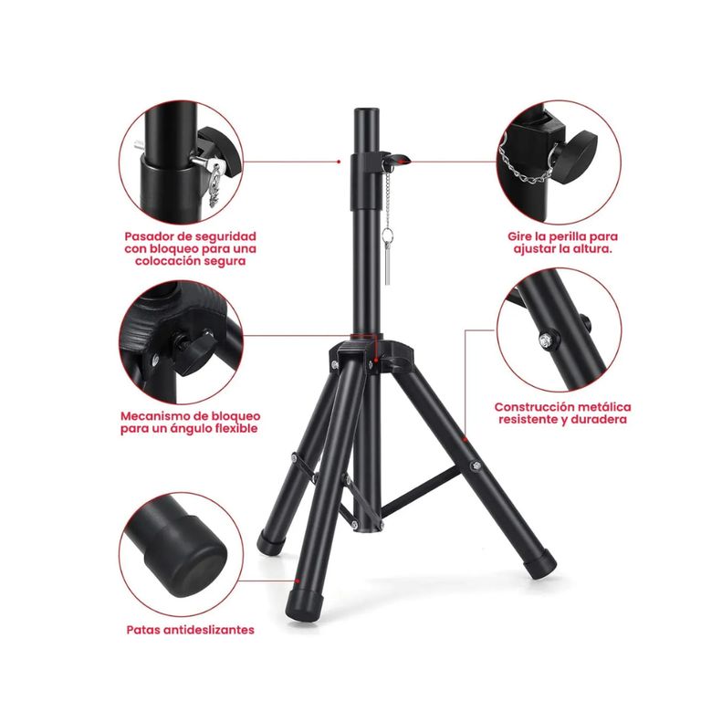 Soporte para Parlante SPS-502M Altura Ajustable con Traba de Seguridad