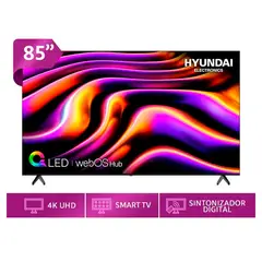 HYUNDAI - Televisor 85 HYLED8502QW4KM QLED 4K UHD webOS