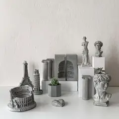 GENERICO - Set Esculturas Completo Concreto Grecia Roma