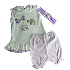 GENERICO - Conjunto Corto Algodon Niña Lindos para bebes