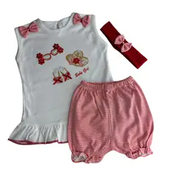 GENERICO - Conjunto Corto Algodon Niña Lindos para bebes