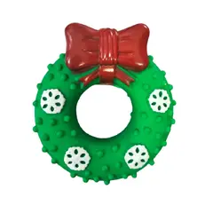 GENERICO - Juguete de goma para perros corona de navidad