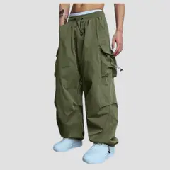 ENKI - Pantalón Cargo Parachute Varón - Estilo Urbano y Funcional
