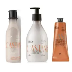 NATURA - Ekos castaña jabon liq y Hidratante 400ml y crema de manos