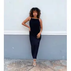 EQUI - Vestido Scuba Largo Rosé