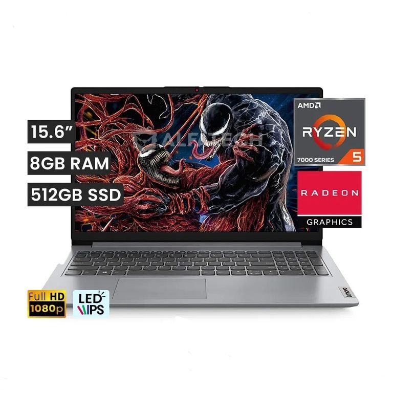 Laptop Ideapad 1 R5 7520U 8gb 512gb 15.6 Fhd Grey