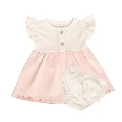 RIKURIY - Vestido Volantes rosa Rikury