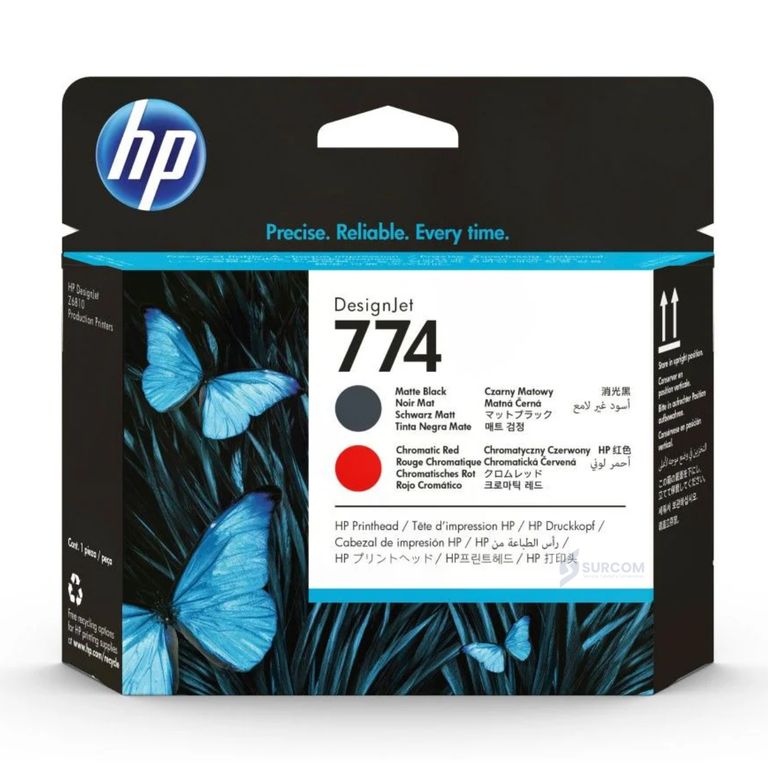 Cabezal 774 Negro Mate / Rojo Cromático (P2V97A) Original