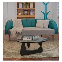 GENERICO - Alfombra Yute Chess Azul IC-14531 / Medidas: 150 x 240 cm