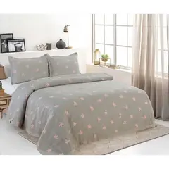 CASATEX - Cubrecama + Fundas de Almohada Queen - 100% Algodón