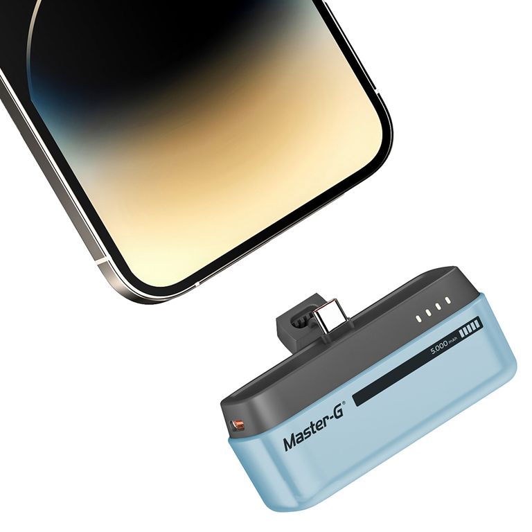Power Bank Mini Master-G 5000mAh 20W Tipo C Power Delivery Celeste