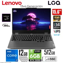 LENOVO - Laptop LOQ 15IRX9 Intel Core i7-13650HX 12GB RAM 512GB SSD 15.6" FHD RTX3050-6GB - 83DV00FHLM