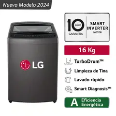 LG - Lavadora TurboDrum de 16KG WT16BVTB Negro