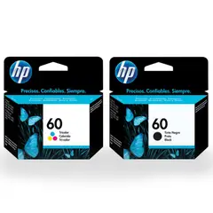 HP - Pack de Cartuchos de Tinta 60 Negro y 60 Tricolor Original